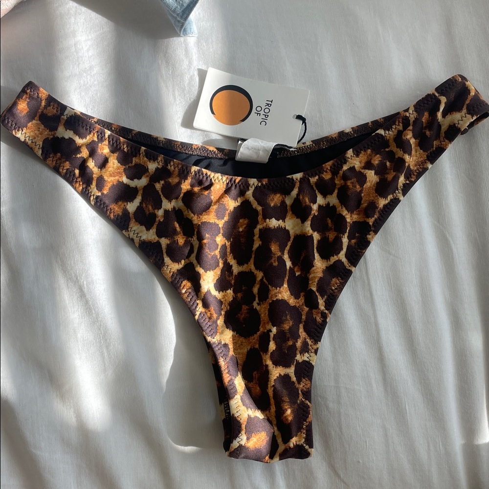 NWT Tropic of C Leopard Print Curve Bikini Bottom